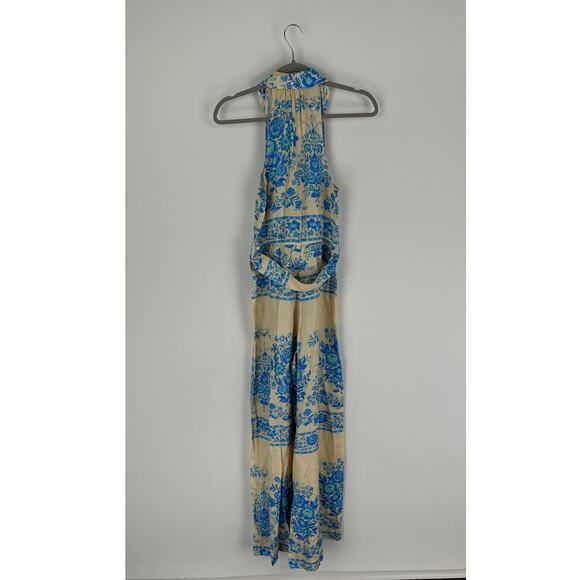Anthropologie Plenty Tracy Reese Printed Halter Wide Leg Jumpsuit Womens XS New - Picture 11 of 12